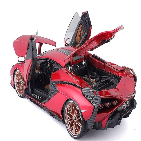 Resembling Lamborghini Sian FKP 37 Diecast Car | 1:32 Scale Model | Red For Discount