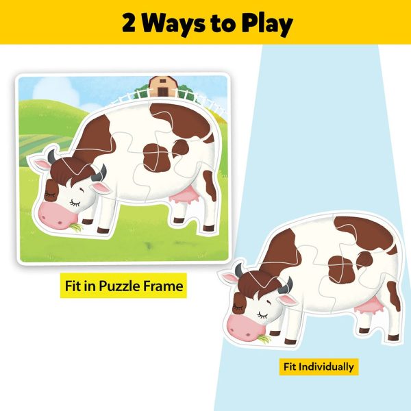 Baby’s First Jigsaw Puzzle Jungle Animals and Farm Animals (Set of 2) | 30 Pieces Fashion