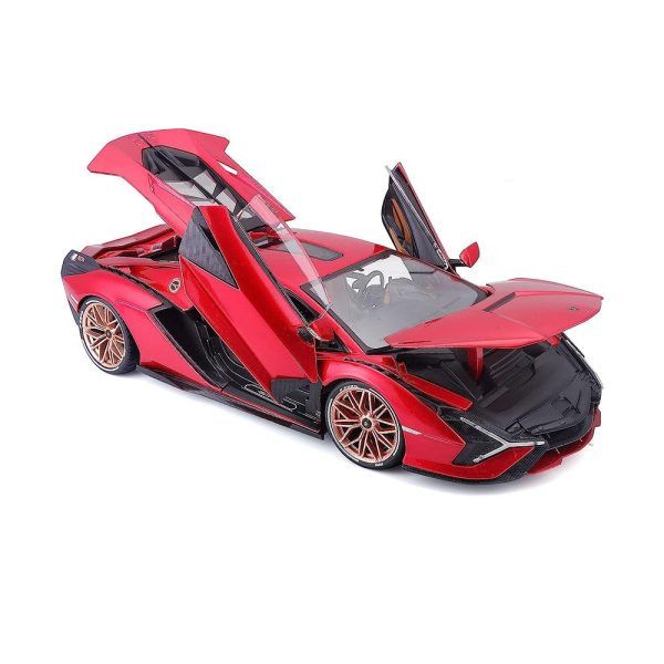 Resembling Lamborghini Sian FKP 37 Diecast Car | 1:32 Scale Model | Red For Discount