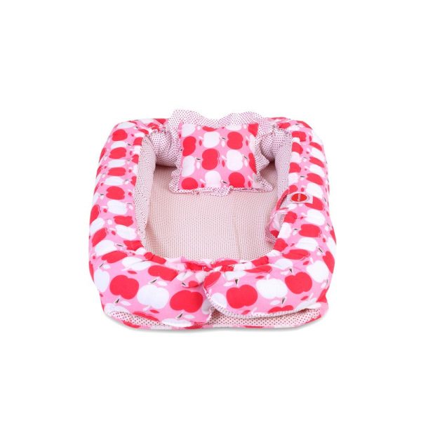 Apple Print New Born Baby nest Bedding Set Reversible (Pink) Online Hot Sale