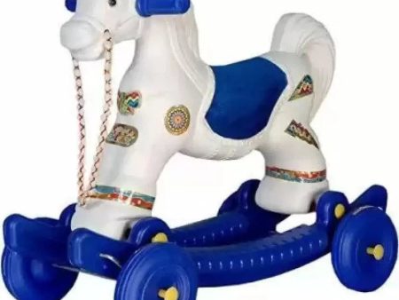 Ride-on 2 in 1 Horse Rider Rocker (Blue and White) Supply