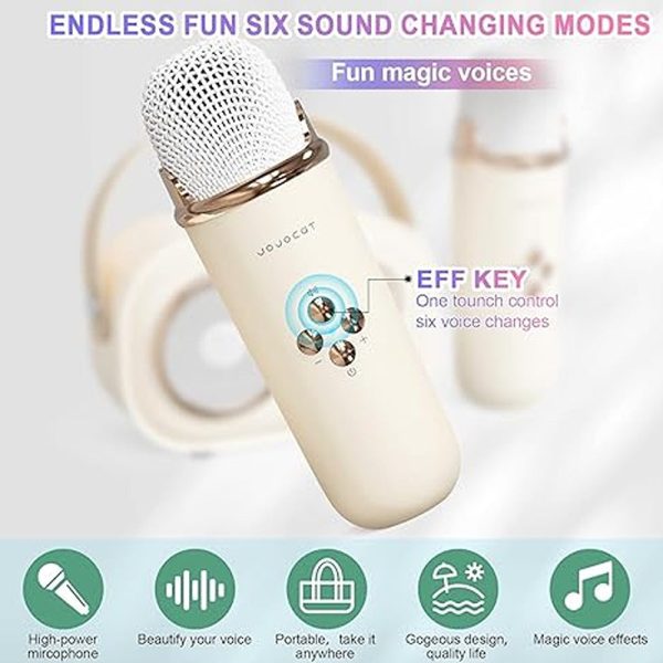 C20 Portable Karaoke with Wireless Microphone | Cream | Online Hot Sale