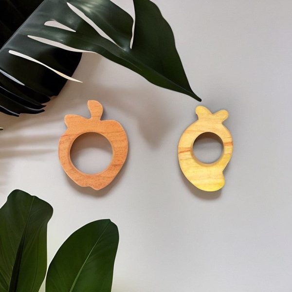 Apple and Mango Shaped Neem Wood Teethers For Sale