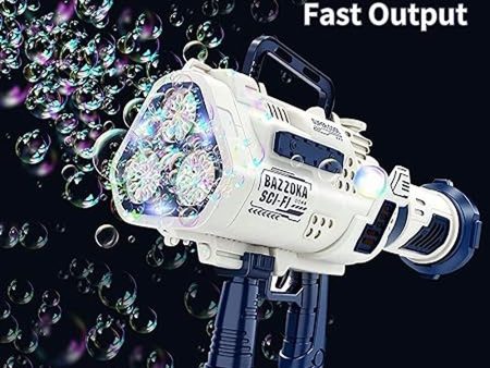 Automatic Bazooka Bubble Blaster | 29 Hole | LED Lights | Blue Cheap