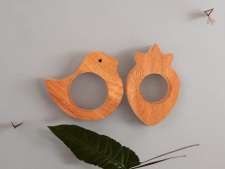 Bird and Strawberry Shaped Neem Wood Teethers Discount