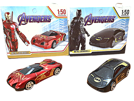 Iron Man & Batman Die Cast Metal Cars - Small Set Hot on Sale