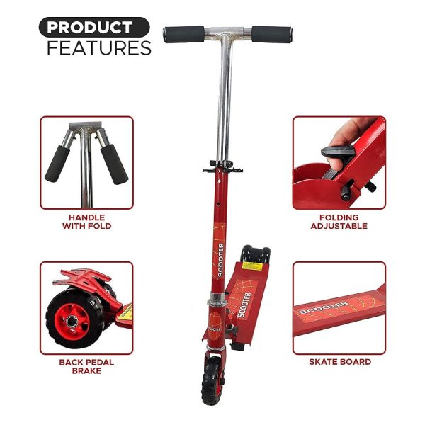 Big Size 3 Wheel Height Adjustable Scooter (Assorted colour and Print) Online Hot Sale