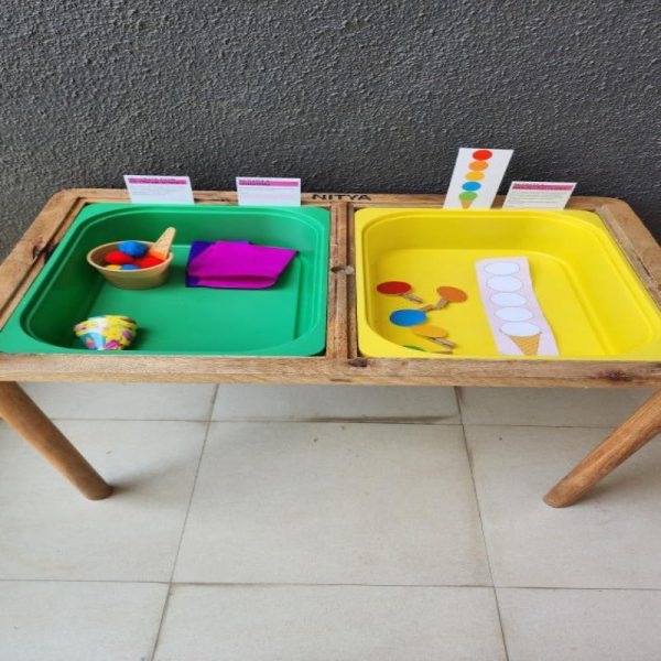 Sensory Table with Ice Cream Kit Set - 25 Inches (COD Not Available) Online