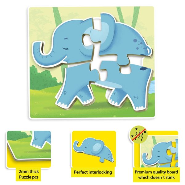 Baby’s First Jigsaw Puzzle Jungle Animals, Farm Animals & Ocean Animals (Set of 3) | 45 Pieces on Sale