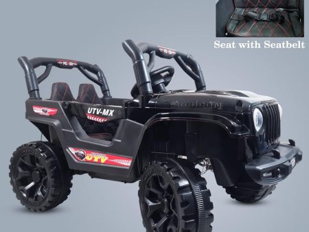 Ride-on Battery Operated and Remote Controlled Balck Jeep Car | 2 Modes | COD not Available For Cheap