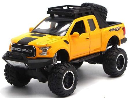 Resembling Ford Raptor F-150 OFF Diecast Car | 1:32 Scale Model | Yellow Hot on Sale