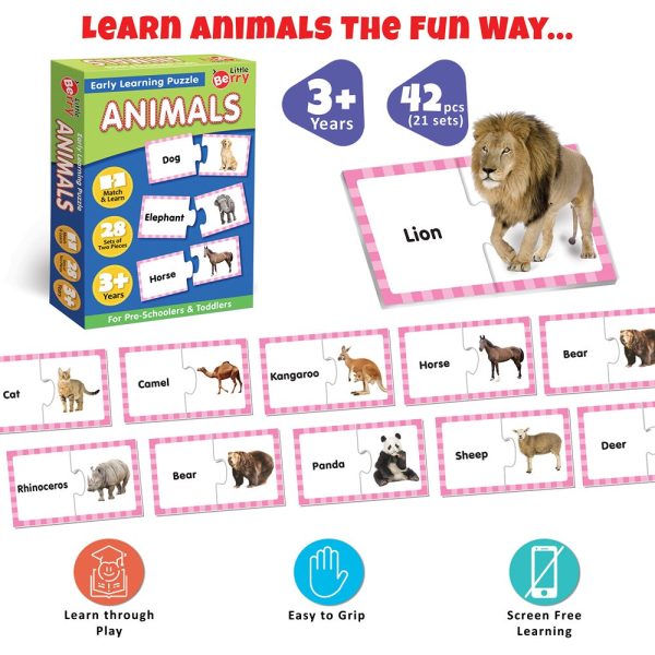 Animals Early Learning Puzzle Game (42 Pieces) For Discount