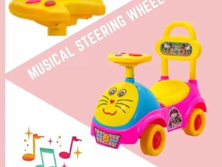 Kitty Ride-on Car (Pink & Yellow) Discount