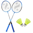 Aluminum Blend Badminton Racket Set (2 Badminton Racquet ,2 Shuttlecocks ,1 Badminton Full Cover) | Assorted Colours Online now