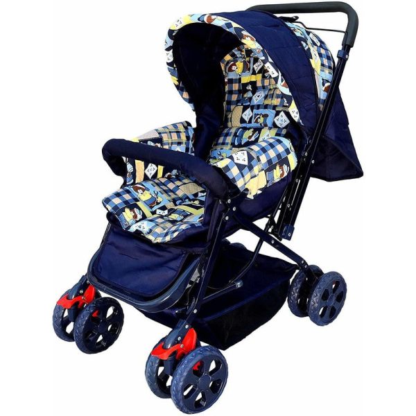 Baby Twin Stroller Pram (Black, Blue) Online Sale