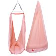 Baby Swing Cradle with Mosquito Net Spring and Metal Window Cradle Hanger (Peach) Hot on Sale