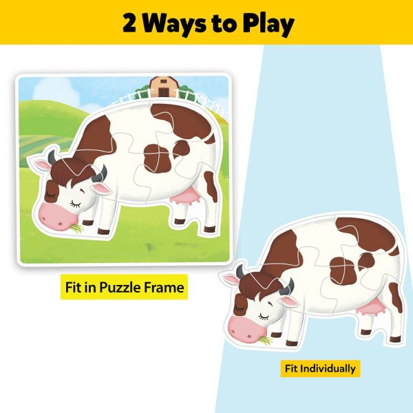 Baby’s First Jigsaw Puzzle Animals, Dinosaurs & Unicorns  (set of 6) | 90 Pieces Online now