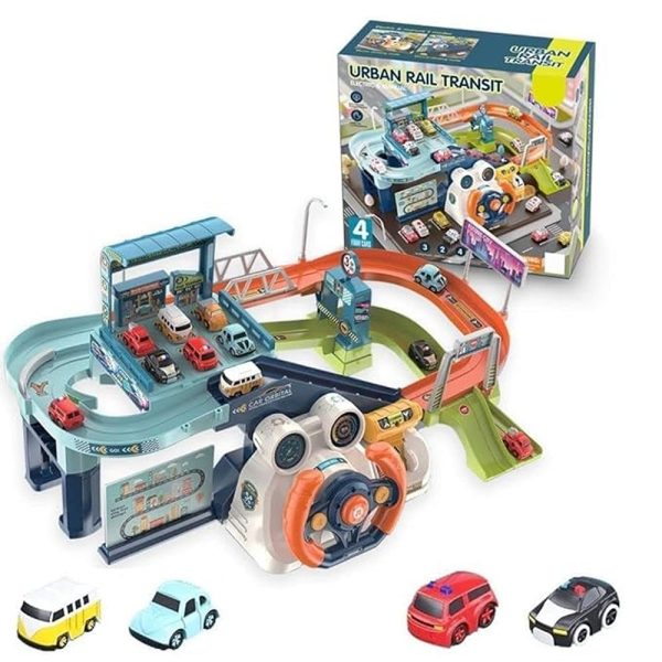 Car Race Tracks for Kids - Vehicle Puzzle Car Track Playsets for Toddlers on Sale