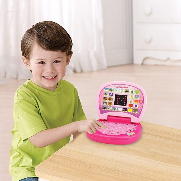 Baby Laptop - Electronics Number & Alphabet Charts - BIS Approved (Pink) Supply