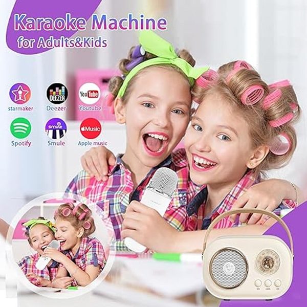 C20 Portable Karaoke with Wireless Microphone | Cream | Online Hot Sale