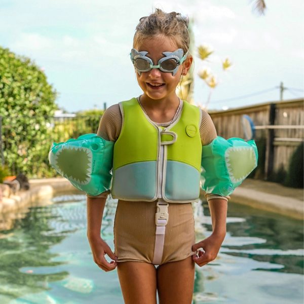 Salty the Shark Mini Swim Goggles Aqua Online Sale