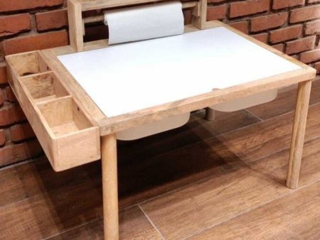 Sensory Art - Wooden Study Table (10 Inch Height) - COD Not Available Hot on Sale