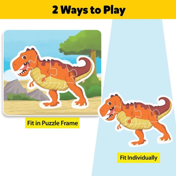 Baby’s First Jigsaw Puzzle Jungle Animals, Farm Animals, Baby Animals, Ocean Animals, & World of Dinosaurs (Set of 5) | 75 Pieces Fashion