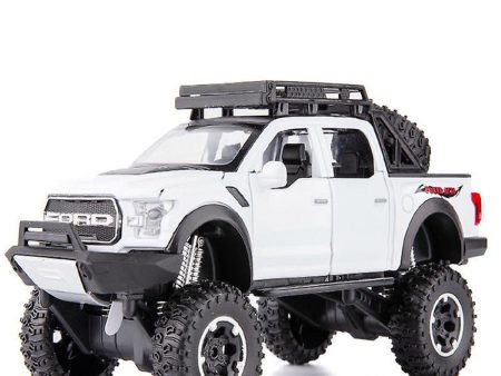 Resembling Ford Raptor F-150 OFF Diecast Car | 1:32 Scale Model | White For Sale