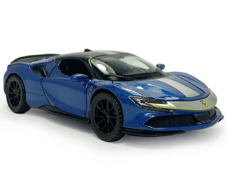 Resembling Ferrari SF90 Diecast Car | 1:32 Scale Model | Blue Hot on Sale