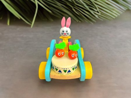 Bunny Drummer Push and Pull Car Toy Online