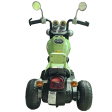 Resembling Harley Ride-on Battery Operated Bike with Music, Headlights and Realistic Sound | Green (COD not Available) For Cheap