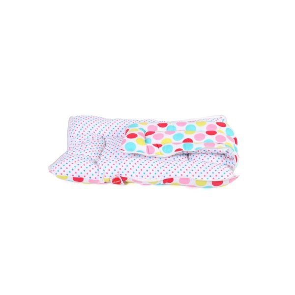 Baby 4 Piece Bedding Set with Pillow and Bolsters Sleeping Bag and Bedding Set Combo (Polka dots) Online Hot Sale