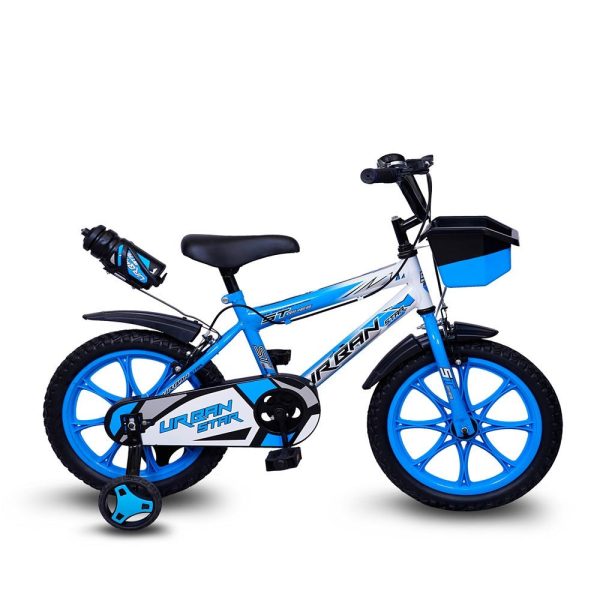 BMX Bicycle with Training Wheel (Blue White) | 16 Inch (COD not Available) on Sale