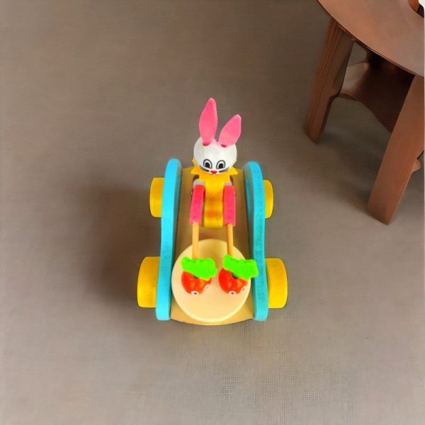 Bunny Drummer Push and Pull Car Toy Online