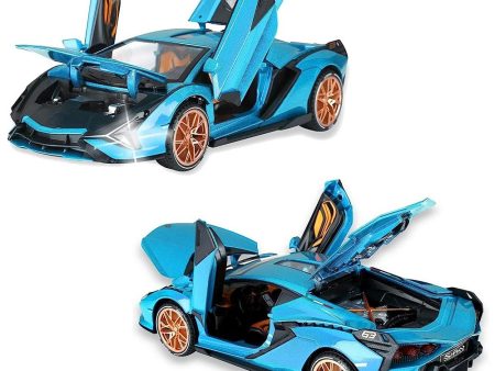 Resembling Lamborghini Sian FKP 37 Diecast Car | 1:32 Scale Model | Blue Online