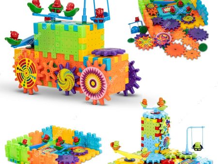 Battery Operated 81pcs Rotating Building Blocks with Gears Online Hot Sale