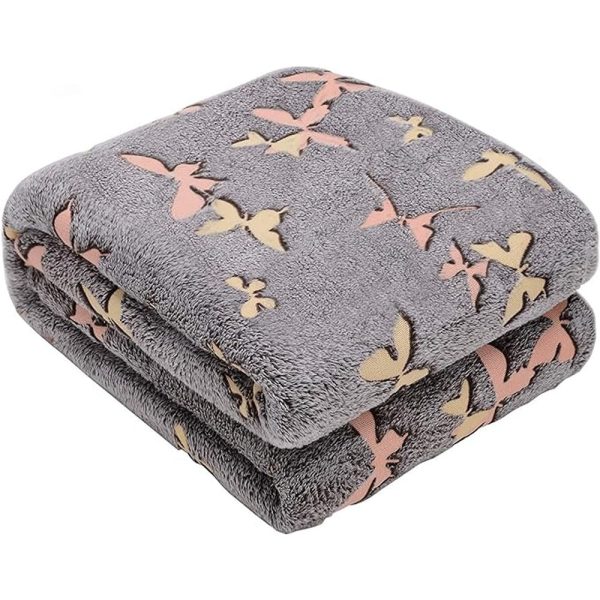 Butterfly Themed Glow in The Dark Blanket on Sale