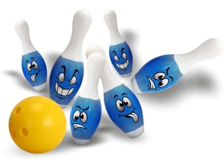 6 Pin and Ball Set for Bowling (Blue) Hot on Sale