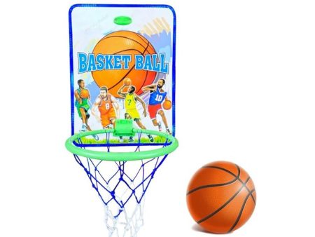 Basketball with Wall Mount Net Game Set Hot on Sale