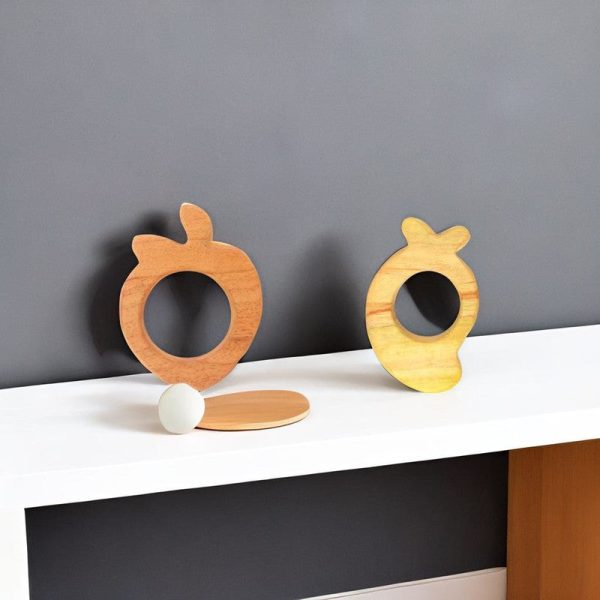 Apple and Mango Shaped Neem Wood Teethers For Sale