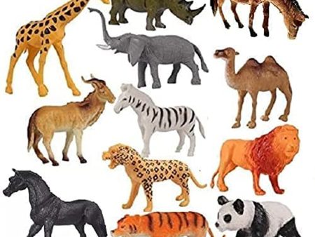 Animal Toy Figure Set Big Jumbo - Pack of 12 For Cheap