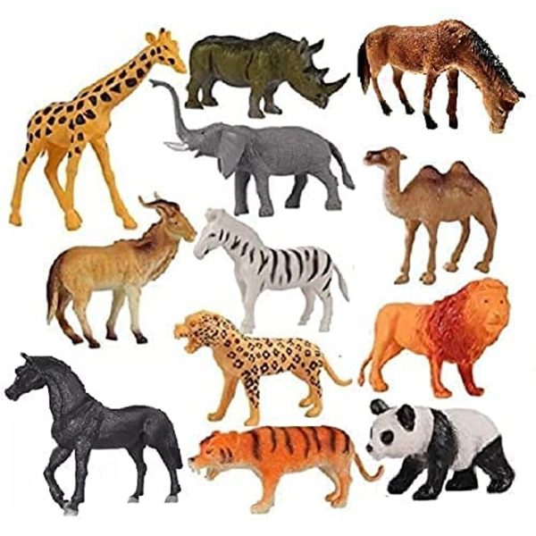 Animal Toy Figure Set Big Jumbo - Pack of 12 For Cheap