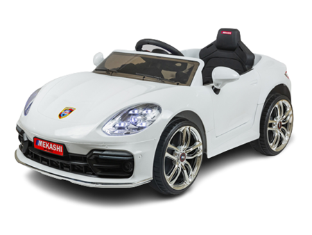 Battery Operated Ride-on Car with LED Headlights & Rear Lights | MKS_002 | White | COD not Available Supply