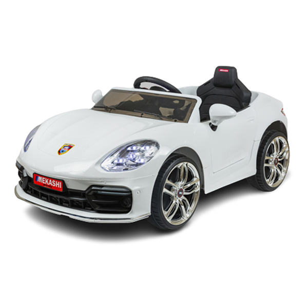 Battery Operated Ride-on Car with LED Headlights & Rear Lights | MKS_002 | White | COD not Available Supply