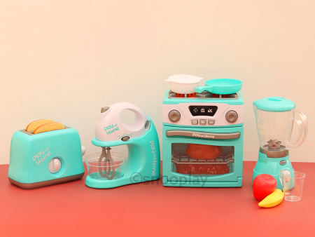 Battery Operated Kitchen Appliances Pretend Play Set Supply