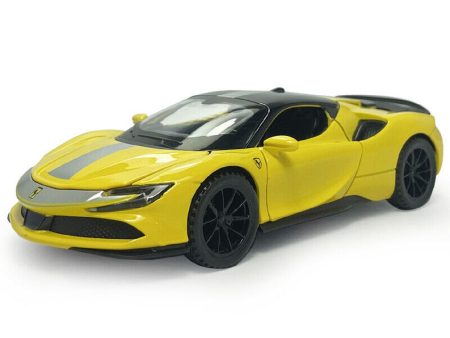 Resembling Ferrari SF90 Diecast Car | 1:32 Scale Model | Yellow For Sale