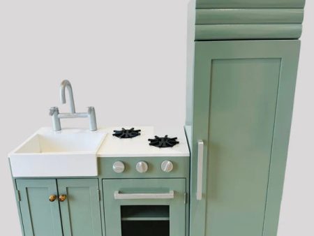 Wooden Design Kitchen - Pastel Green Sale