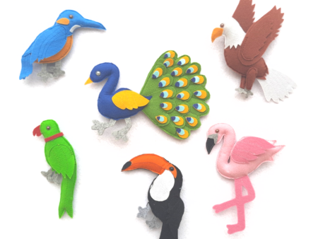 Birds Toys Playset (Set of 6) For Sale