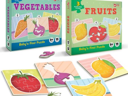 Baby’s First Jigsaw Puzzle Fruits and Vegetables (Set of 2) | 30 Pieces Sale