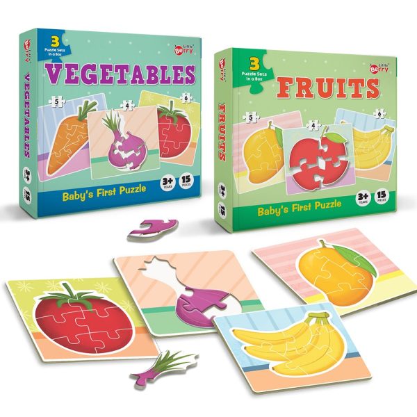 Baby’s First Jigsaw Puzzle Fruits and Vegetables (Set of 2) | 30 Pieces Sale